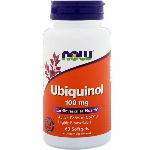 NOW Ubiquinol 100mg 60 капсул фото