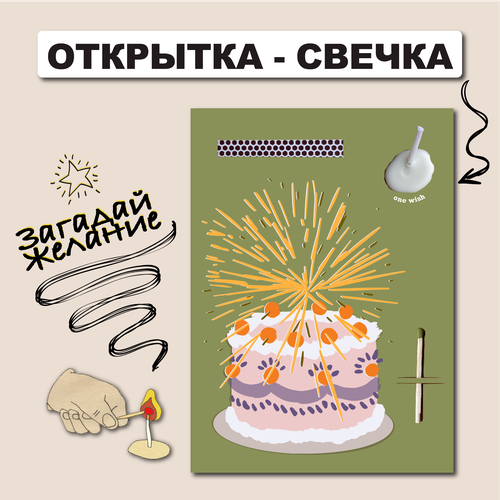 Открытка свечка 