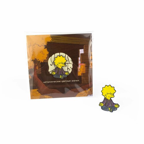 Значок металлический / Little Pins / Lisa Simpson Treehouse Meditacion / Мультики / Мемы / Сериалы / фото