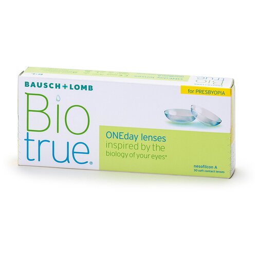 фотография Контактные линзы Bausch & Lomb Biotrue Oneday for presbyopia, 30 шт., R 8,6, D -6,5, ADD: низкая, купить за 2411р