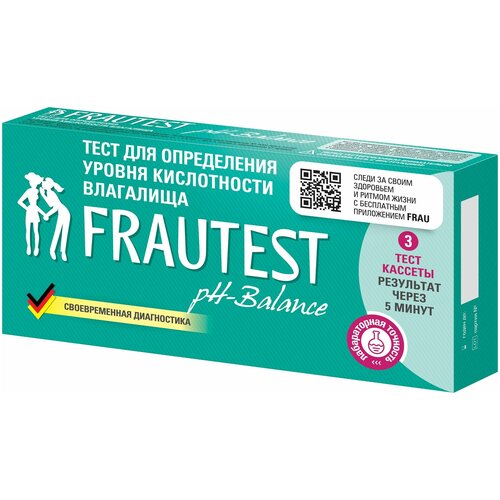 Тест для определения уровня кислотности влагалища FRAUTEST pH-balance фото