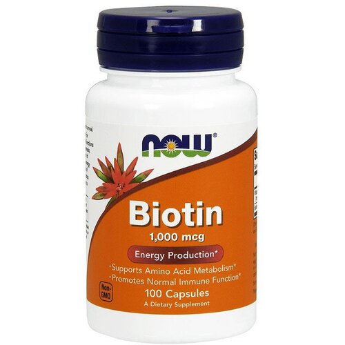 Biotin 1000 mcg NOW (100 кап) фото