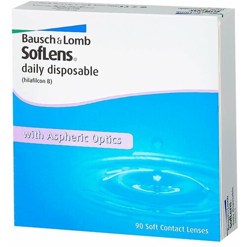 фотография Контактные линзы Bausch & Lomb Soflens Daily Disposable, 90 шт., R 8,6, D +4,25, купить за 3658р