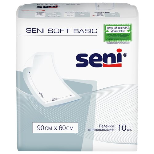 Пеленки впитывающие одноразовые медицинские Seni Soft Basic 90 x 60 см, 10 шт. фото