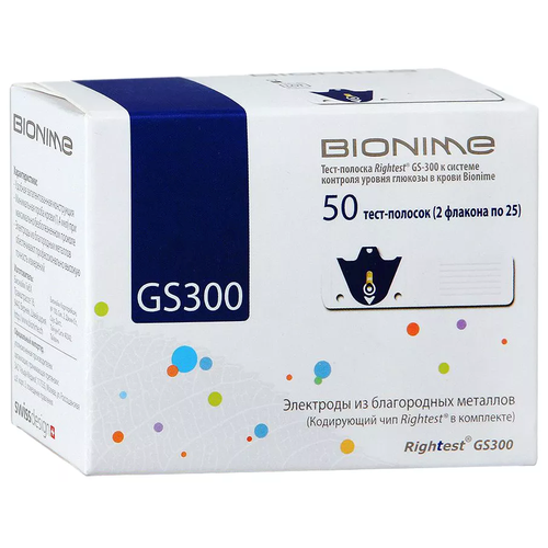 BIONIME тест-полоски для глюкометра Rightest GS300 фото