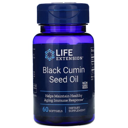 Капсулы Life Extension Black Cumin Seed Oil, 80 г, 60 шт. фото