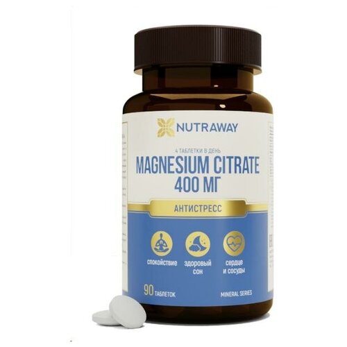 Таблетки NUTRAWAY Magnesium Citrate, 90 шт. фото