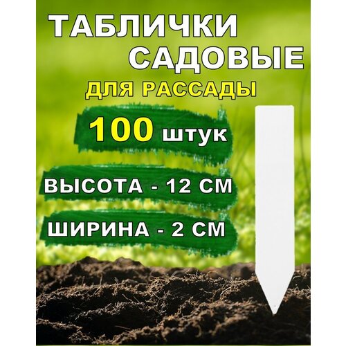 Таблички садовые для растений и рассады 12*2см 100 штук фото