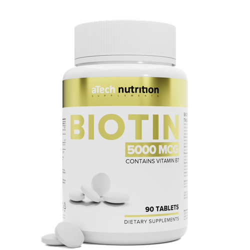 Биотин / BIOTIN aTech nutrition 90 таблеток фото