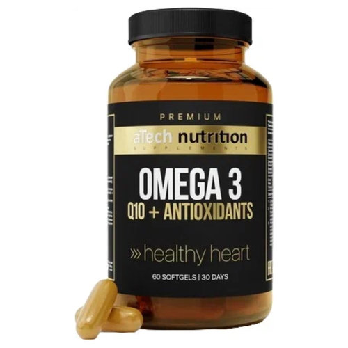 Omega 3 + Q10 комплекс с высокой концентрацией компонентовaTech Nutrition Premium 60 капсул фото