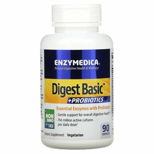 Enzymedica, Digest Basic с пробиотиками, 90 капсул фото