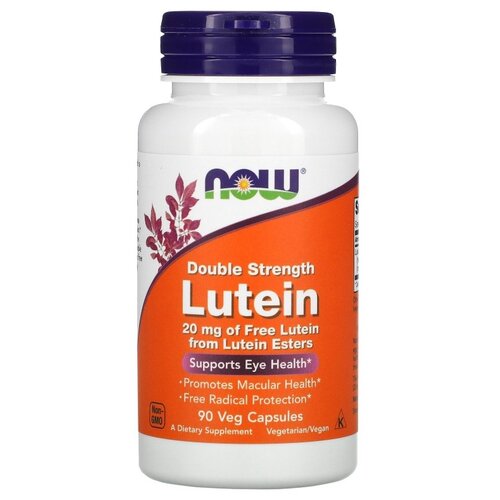 фотография Капсулы NOW Lutein Double Strength, 80 г, 20 мг, 90 шт., купить за 3920р