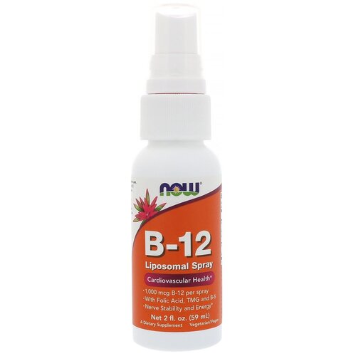 фотография Спрей NOW B-12 Liposomal Spray, 100 г, 59 мл, купить за 2290р