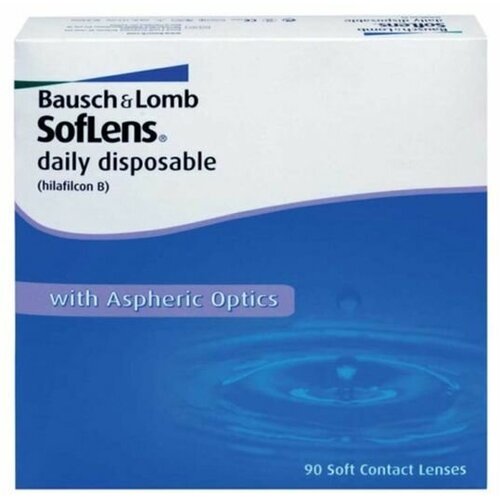 Контактные линзы Bausch & Lomb Soflens Daily Disposable, 90 шт., R 8,6, D -0,5 фото