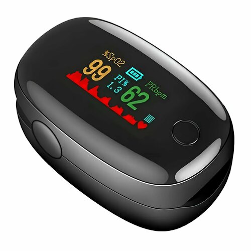 Медицинский пульсоксиметр на палец Oximeter SMH-01 для измерения кислорода в крови фото