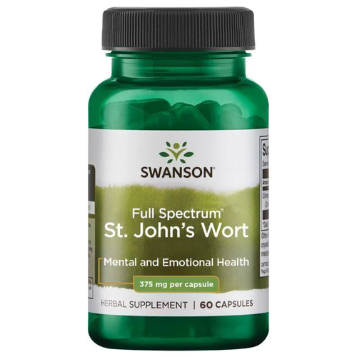 Swanson Full Spectrum St. John's Wort (Зверобой полного спектра действия) 375 мг 60 капсул фото