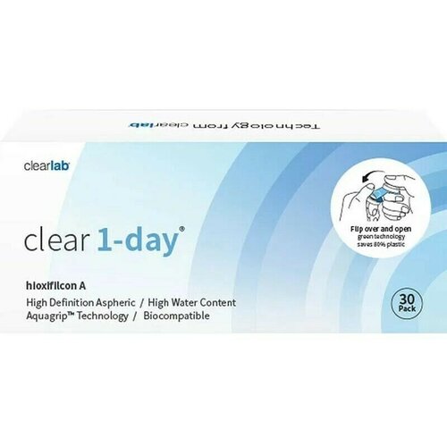 Контактные линзы Clearlab Clear 1-day, 30 шт., R 8,7, D +4,25, 1 уп. фото