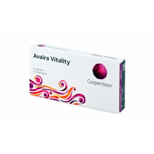 фотография Контактные линзы CooperVision Avaira Vitality toric., 6 шт., R 8,5, D -5,75, CYL: -2,25, AХ: 90, бесцветный, 1 уп., купить за 2543р