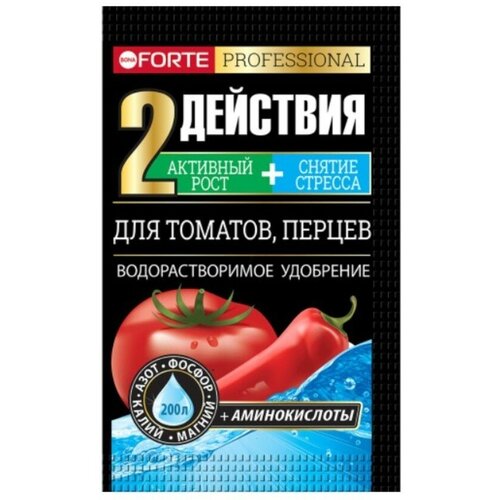 Удобрение для томатов и перцев водорастворимое с аминокислотами Bona Forte, 100 г фото