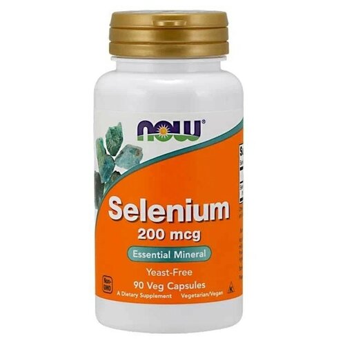 NOW Selenium 200 mcg, 90 капс. фото