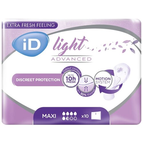 Урологические прокладки iD Light Advanced Maxi, 5.5 капель, 1 уп. по 10 шт. фото