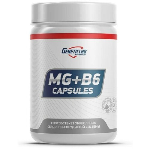 Отдельные минералы Geneticlab Nutrition Magnesium + B6 (60 капсул) фото