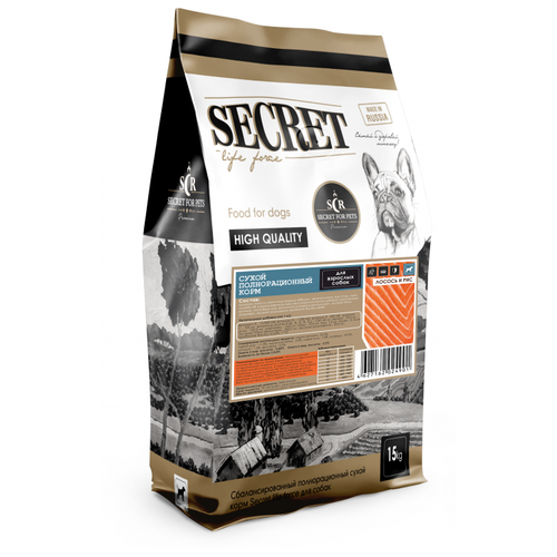 Сухой корм для собак Secret for Pets Life Force лосось с рисом (для всех пород) 1 уп. х 1 шт. х 15000 г фото