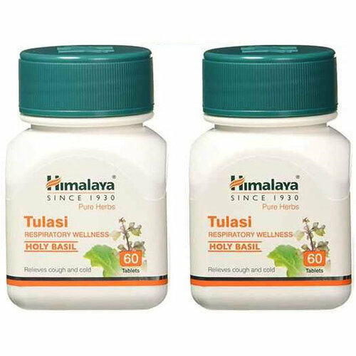 Таблетки Туласи Хималая Хербалс (Tulasi Himalaya Herbals) при простудных заболеваниях, при диабете, повышает иммунитет, 2х60 таб. фото