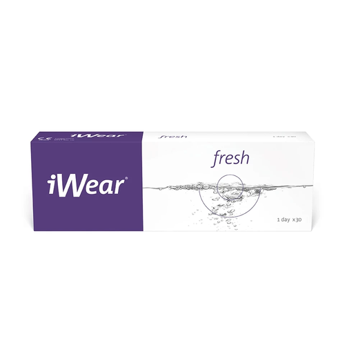 Контактные линзы iWear Fresh, 30 шт., R 8,7, D -1,25 фото