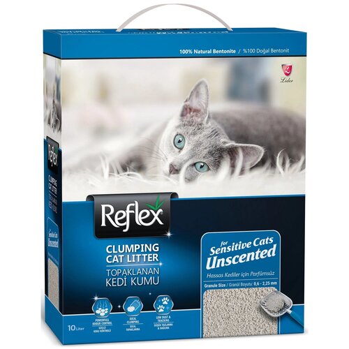 Комкующийся наполнитель Reflex Unscented для чувствительных кошек, 10л, 1 шт. фото