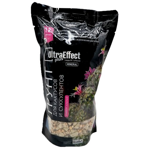 Грунт EffectBio UltraEffect Plus Mineral для кактусов и суккулентов, 1.2 л, 1.05 кг фото