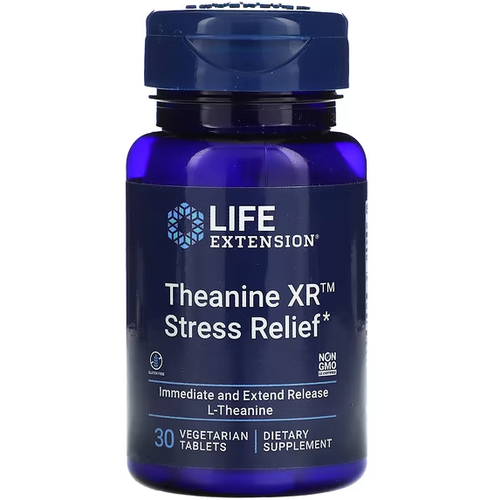 Life Extension, Theanine XR Stress Relief, 30 вегетарианских таблеток фото