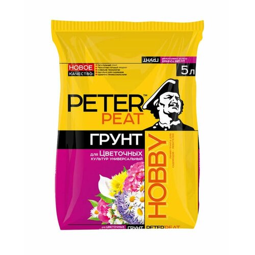 Грунт Peter Peat для цветочных культур универсальный, линия Хобби, 5л фото