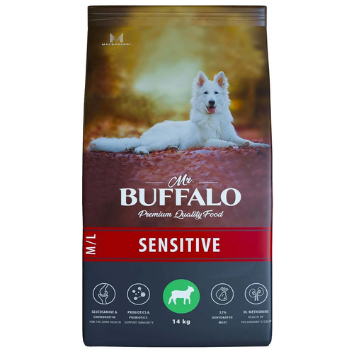 фотография Сухой корм для собак Mr.BUFFALO Sensitive с ягненком 1 уп. х 1 шт. х 14000 г, купить за 6890р