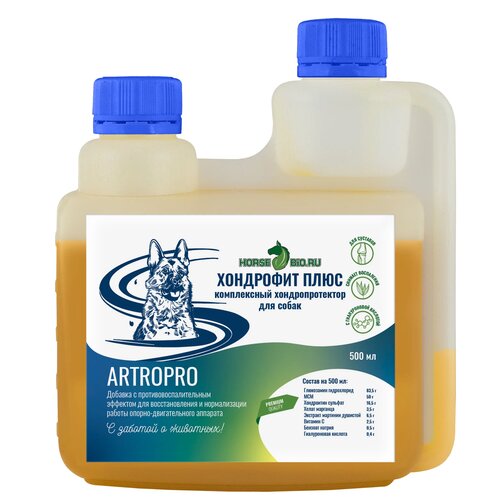 Кормовая добавка HORSE-BIO Хондрофит плюс ArtroPro для собак крупных пород  500 мл фото