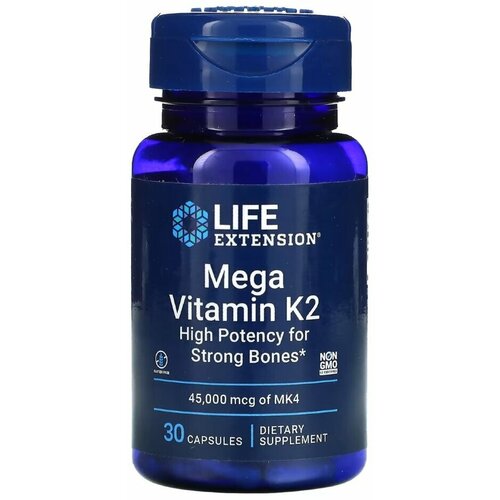 Life Extension, Mega Vitamin K2, 30 капсул фото