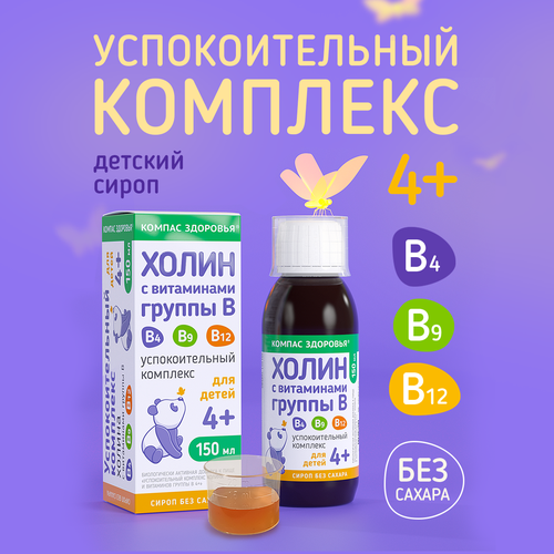 Успокоительный комплекс холина И витаминов группы В Компас Здоровья 4+ фото