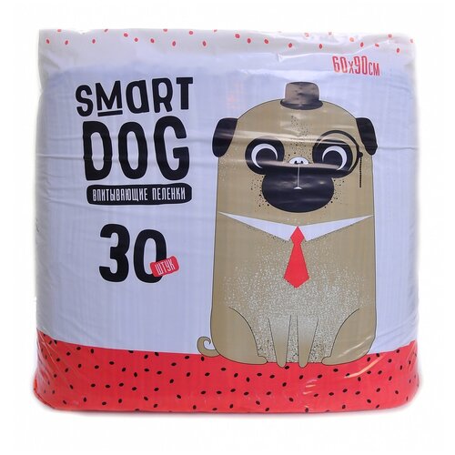 Smart Dog пелёнки Впитывающие пеленки для собак 60*90, 30 шт, 0,3 кг фото