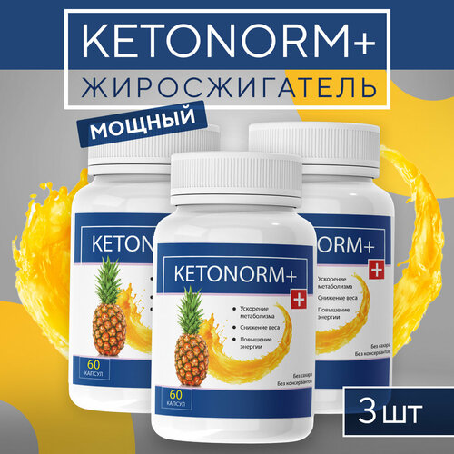 Средство для похудения Ketonorm + 60 капсул / Кетонорм плюс 3шт фото