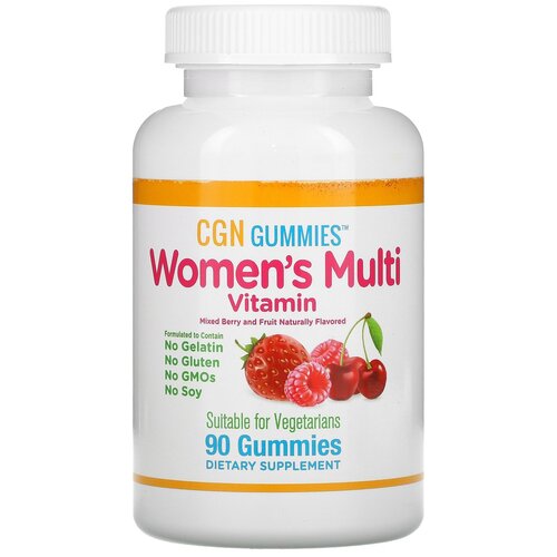 Пастилки California Gold Nutrition Women`s Multi Vitamin жев. со вкусом ягод и фруктов, 420 г, 90 шт. фото