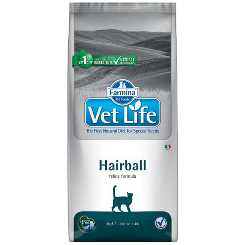 Сухой корм для кошек Farmina Vet Life Hairball, для вывода шерсти 2000 г фото