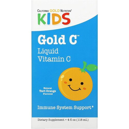 California Gold Nutrition Children's Liquid Gold Vitamin C фл., 118 мл, 0.1 г фото