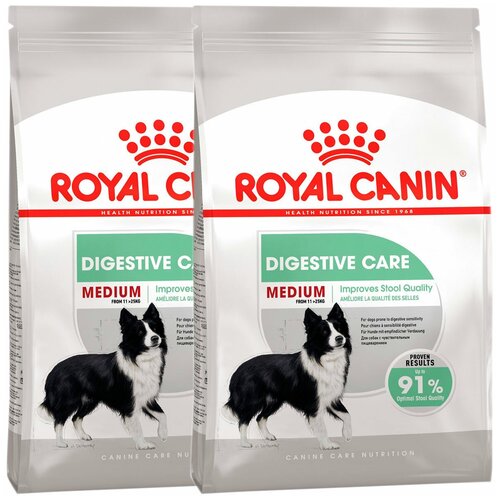 фотография Сухой корм ROYAL CANIN MEDIUM DIGESTIVE CARE для взрослых собак средних пород для поддержания здоровья пищеварительной системы (3 + 3 кг), купить за 5682р