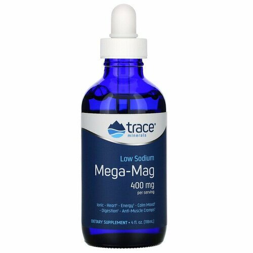 Trace Minerals ® Mega-Mag (Жидкий магний с низким содержанием натрия) 400 мг 118 мл фото