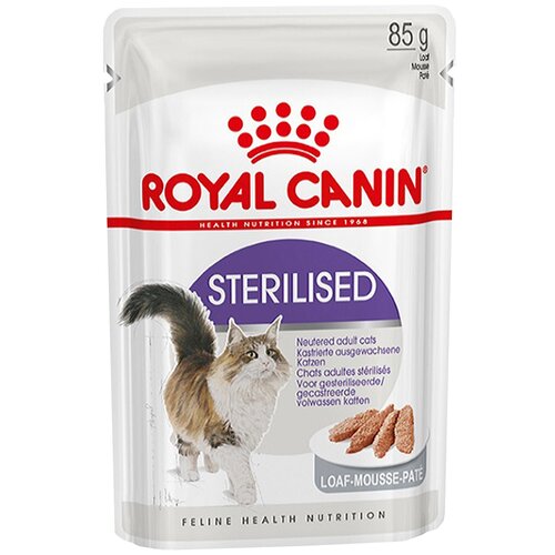 фотография Влажный корм для стерилизованных кошек Royal Canin Sterilised (в паштете) 85 г (суфле), купить за 225р