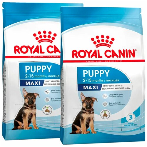 фотография Сухой корм ROYAL CANIN MAXI PUPPY для щенков крупных пород (15 + 15 кг), купить за 19434р