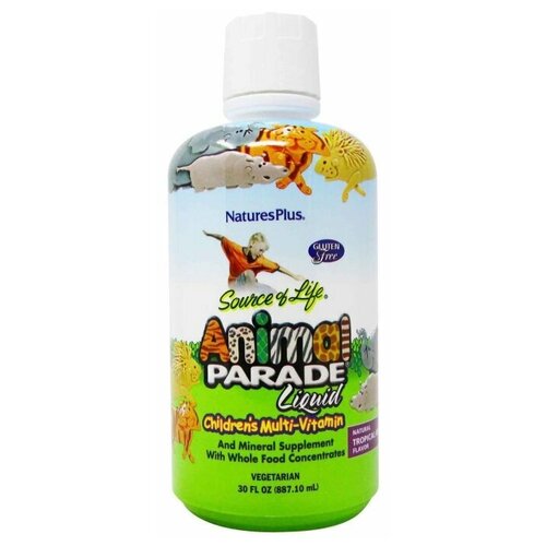 Natures Plus Animal Parade Childrens Multi-Vitamin 887 ml / Энимал Парад Детские Мультивитамины фото