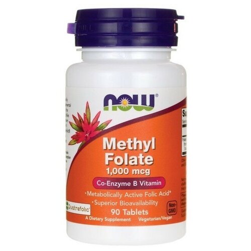 NOW Methyl Folate 1,000 Mcg, 90 таб. фото