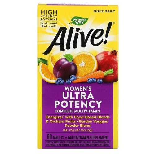 Таблетки Nature's Way Alive! Once Daily Women's Ultra Potency Multi-Vitamin, 230 г, 60 шт. фото