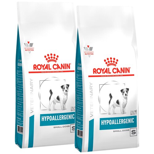 фотография ROYAL CANIN HYPOALLERGENIC SMALL DOG S для взрослых собак маленьких пород при пищевой аллергии (3,5 + 3,5 кг), купить за 9978р